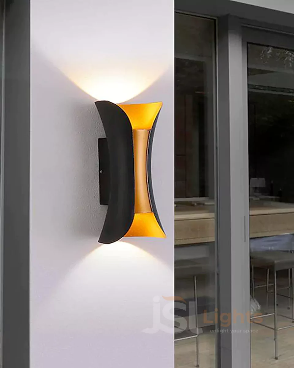 10W LX Black Golden UP Down Outdoor Wall Decorative Lights 099 Weather Proof Wall Lamp Lights