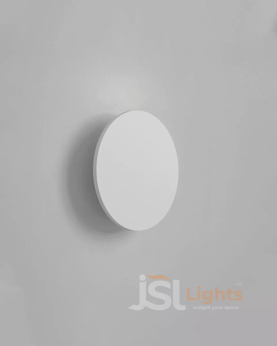 12W White Round Moon Outdoor Wall Washer 7080 Weather Proof Wall Decorative Lights IP54