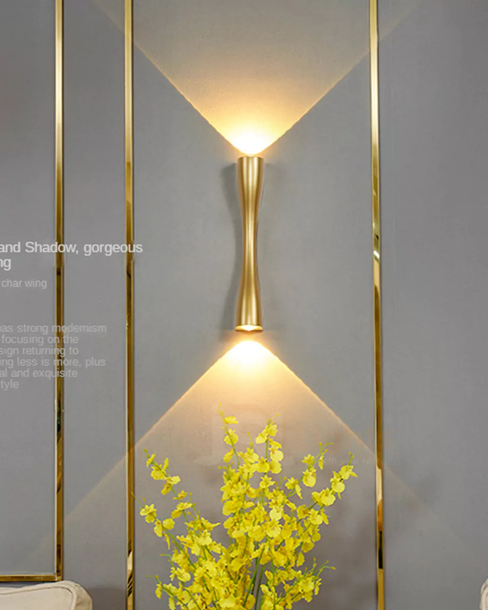 6W LX 419 Golden UP Down Outdoor Wall Decorative Lights Weather Proof Wall Washer IP54