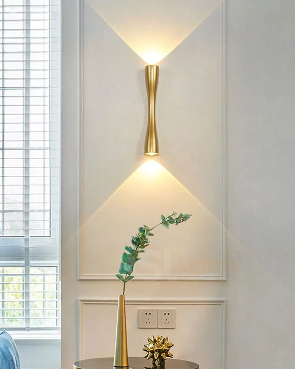 6W LX 419 Golden UP Down Outdoor Wall Decorative Lights Weather Proof Wall Washer IP54