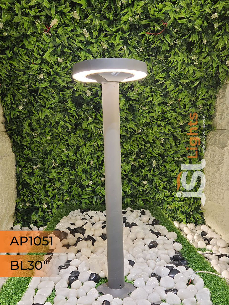 AP 1051 Outdoor Garden Bollard Light 30 Inches Bollard Pathway Light with 12W LED Light