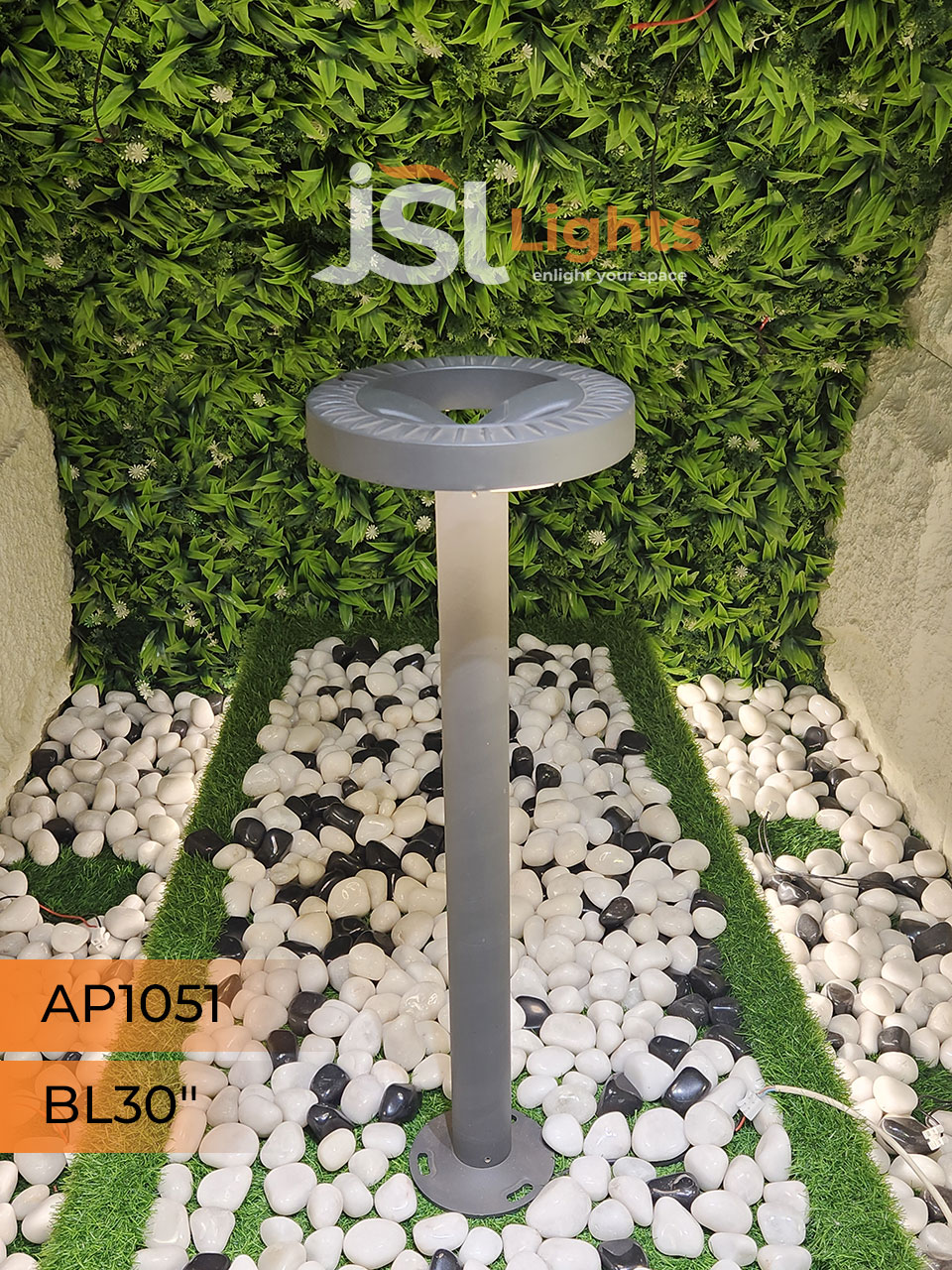 AP 1051 Outdoor Garden Bollard Light 30 Inches Bollard Pathway Light with 12W LED Light
