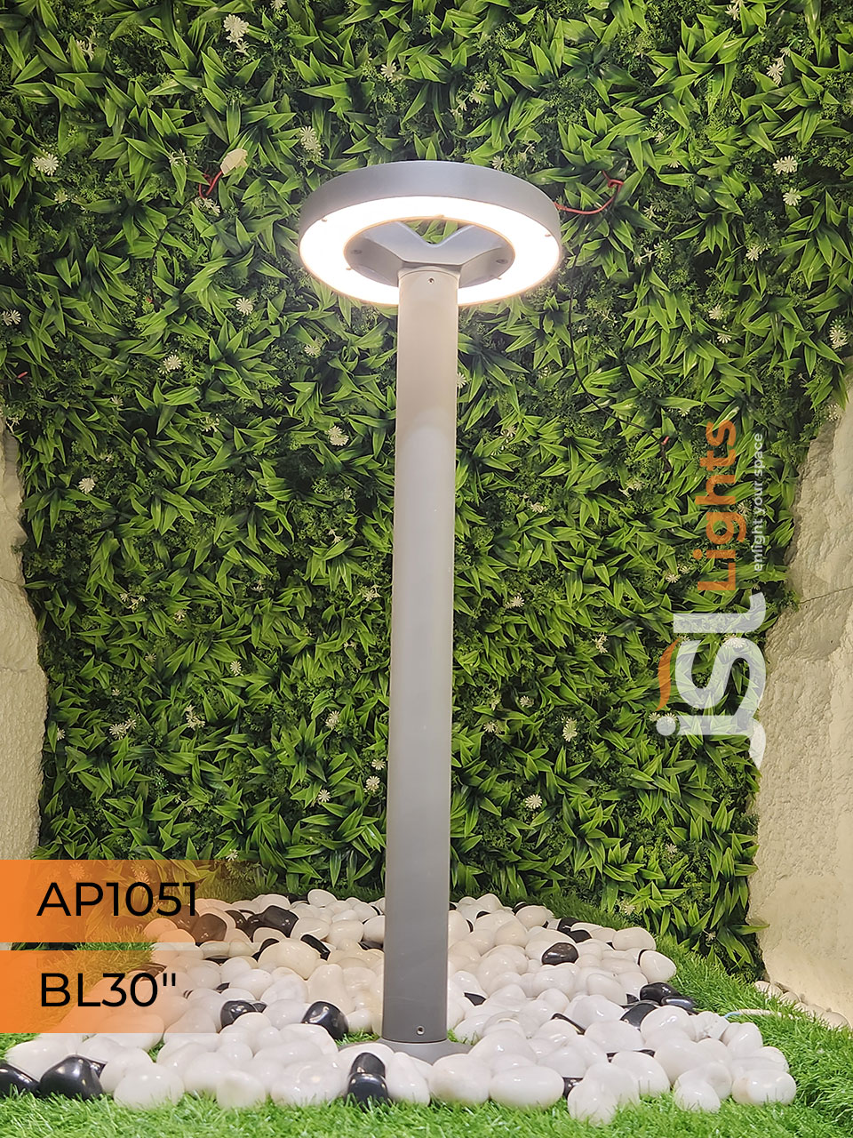 AP 1051 Outdoor Garden Bollard Light 30 Inches Bollard Pathway Light with 12W LED Light