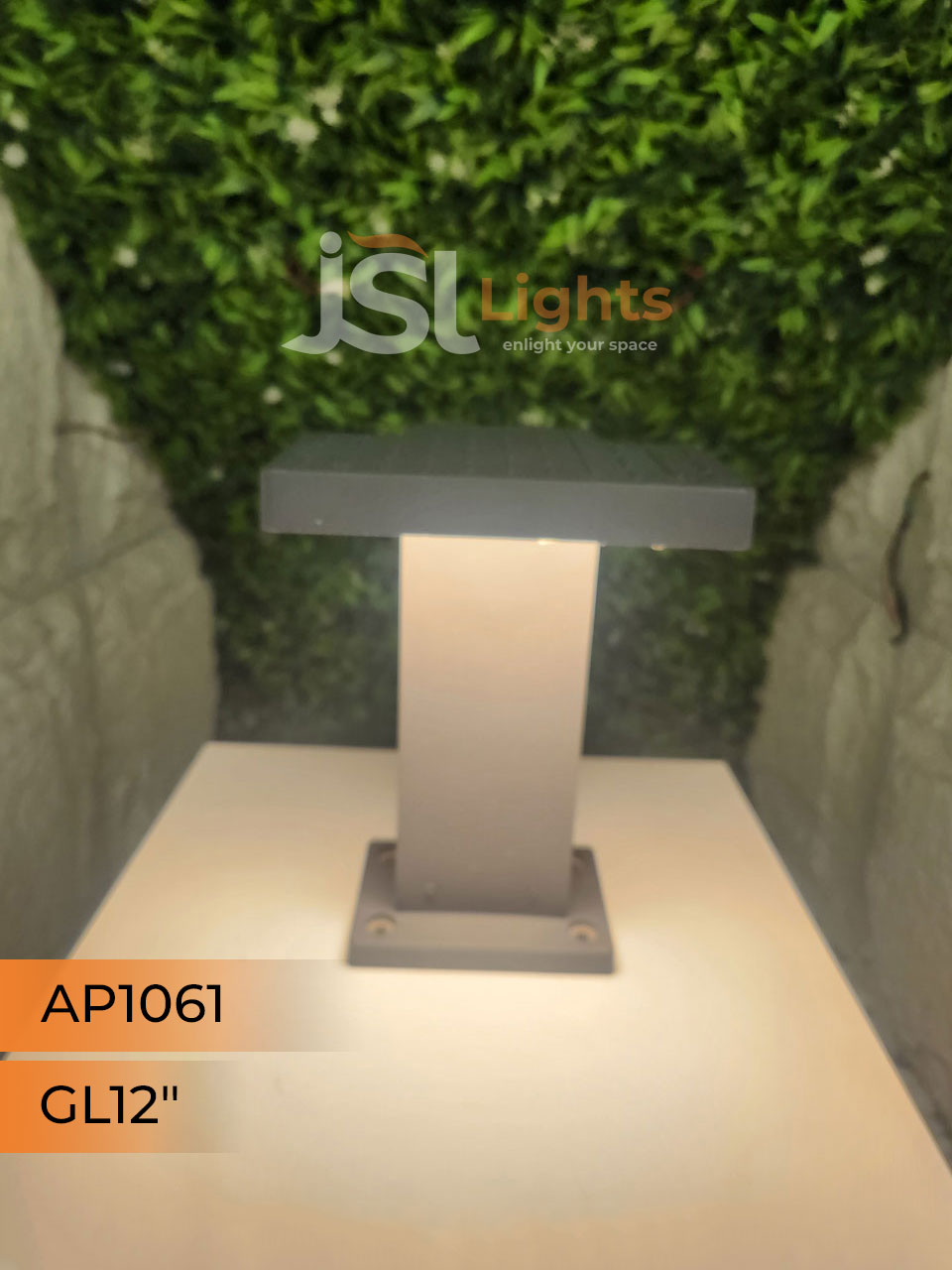 Apra 1061 Outdoor Gate Light Pillar Post Light with inbuild 18W LED
