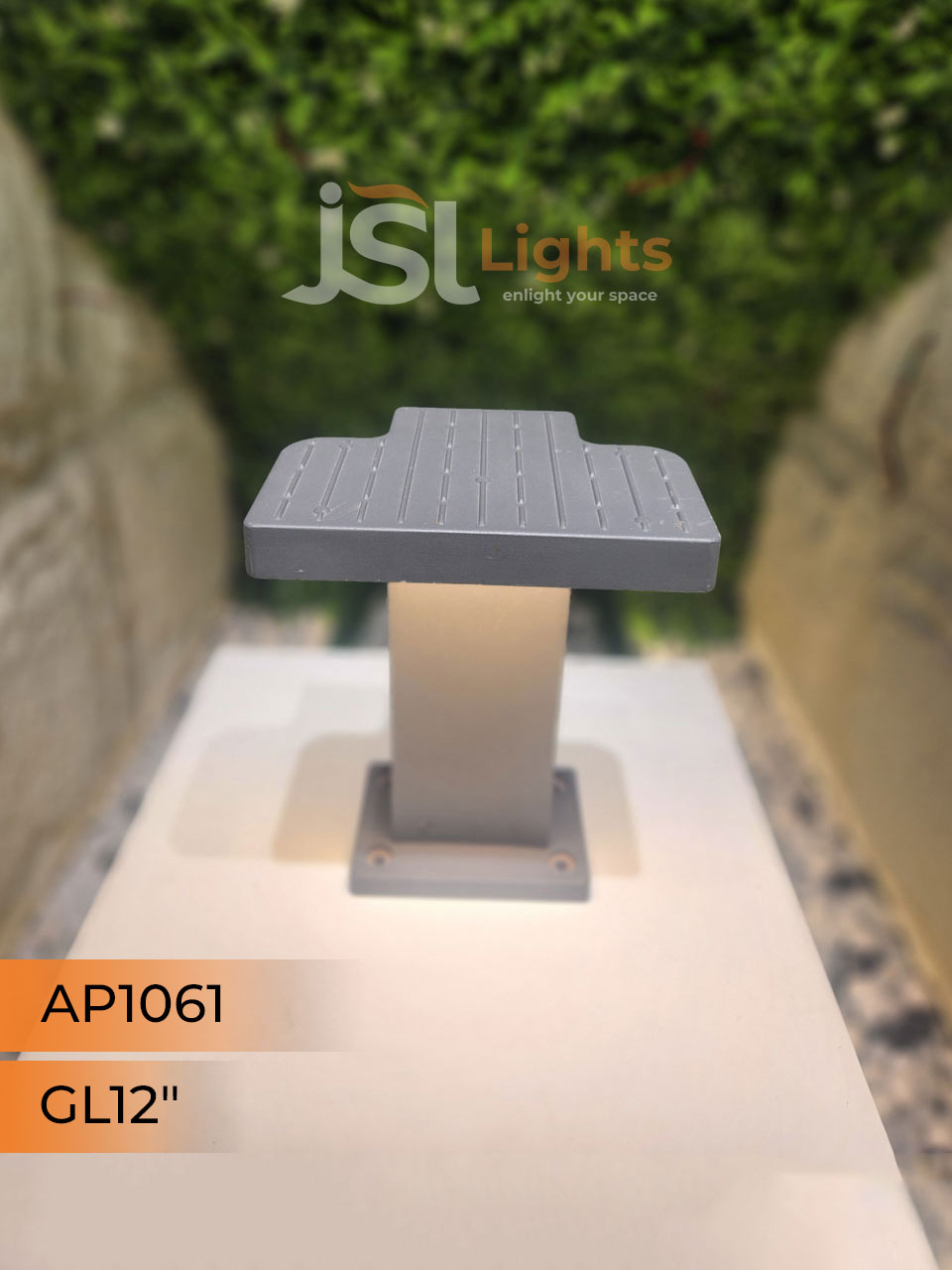 Apra 1061 Outdoor Gate Light Pillar Post Light with inbuild 18W LED