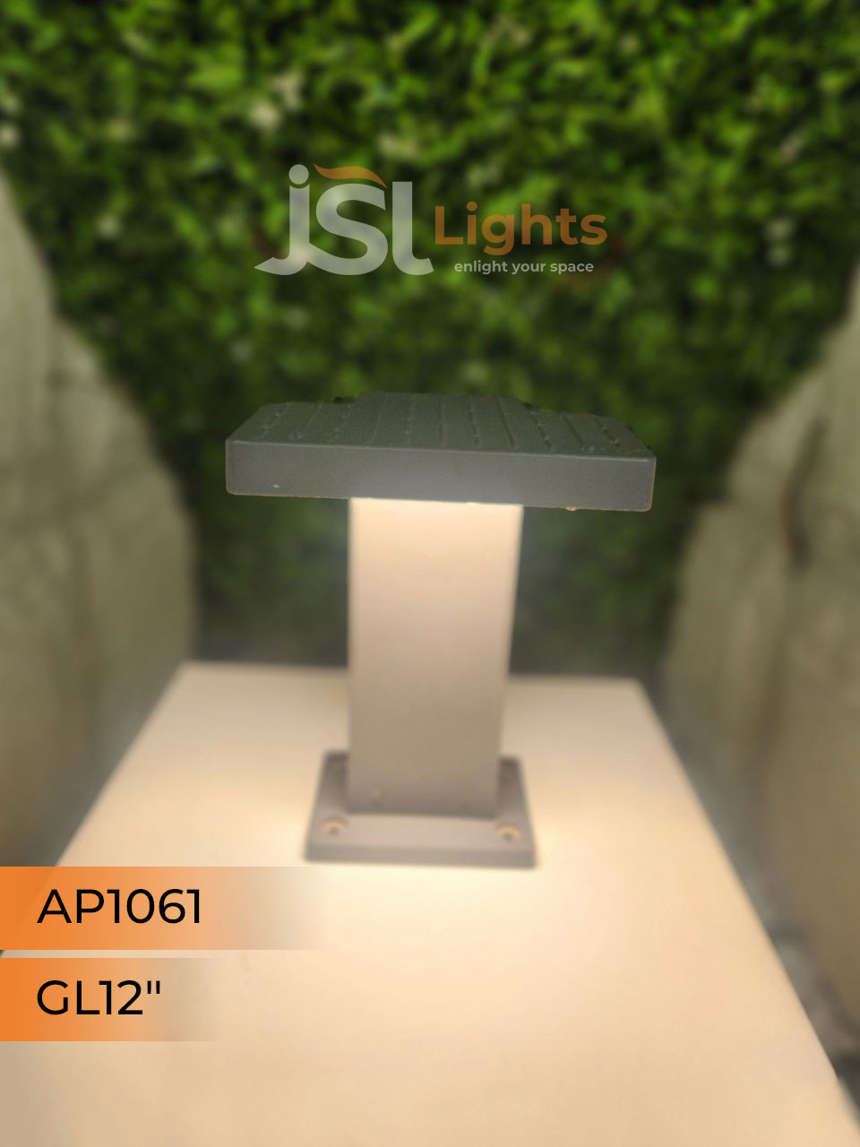 Apra 1061 Outdoor Gate Light Pillar Post Light with inbuild 18W LED
