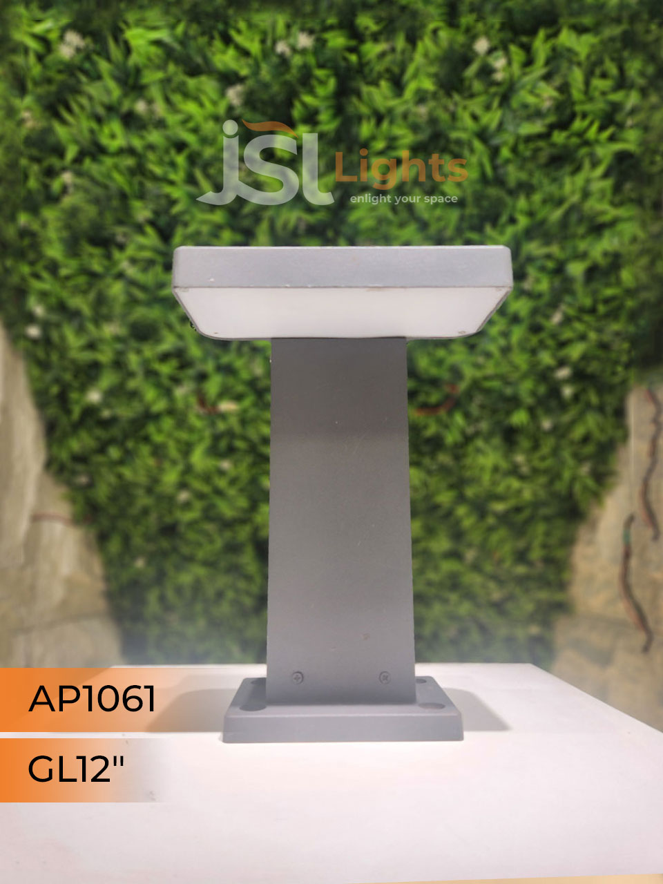 Apra 1061 Outdoor Gate Light Pillar Post Light with inbuild 18W LED