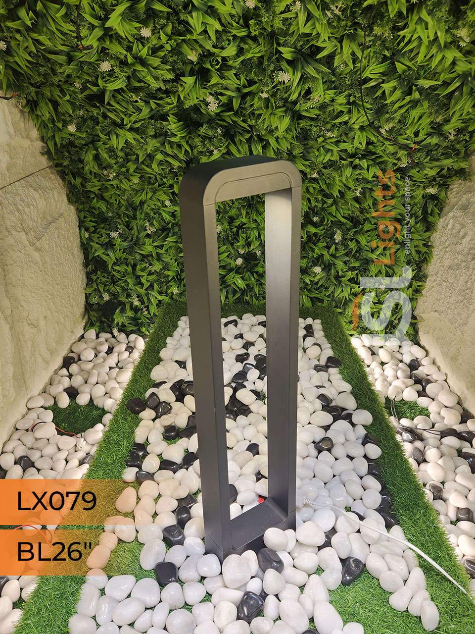 LX 079 Outdoor Garden Bollard Light 26″ Waterproof Pathway Light with 12w LED