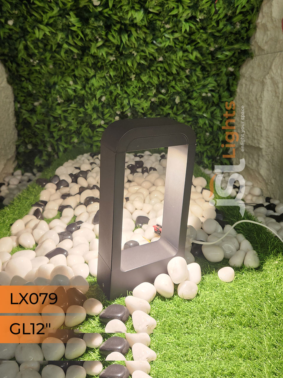 LX 079 Outdoor Garden Gate Light 12" Waterproof Pathway Light with 12w LED