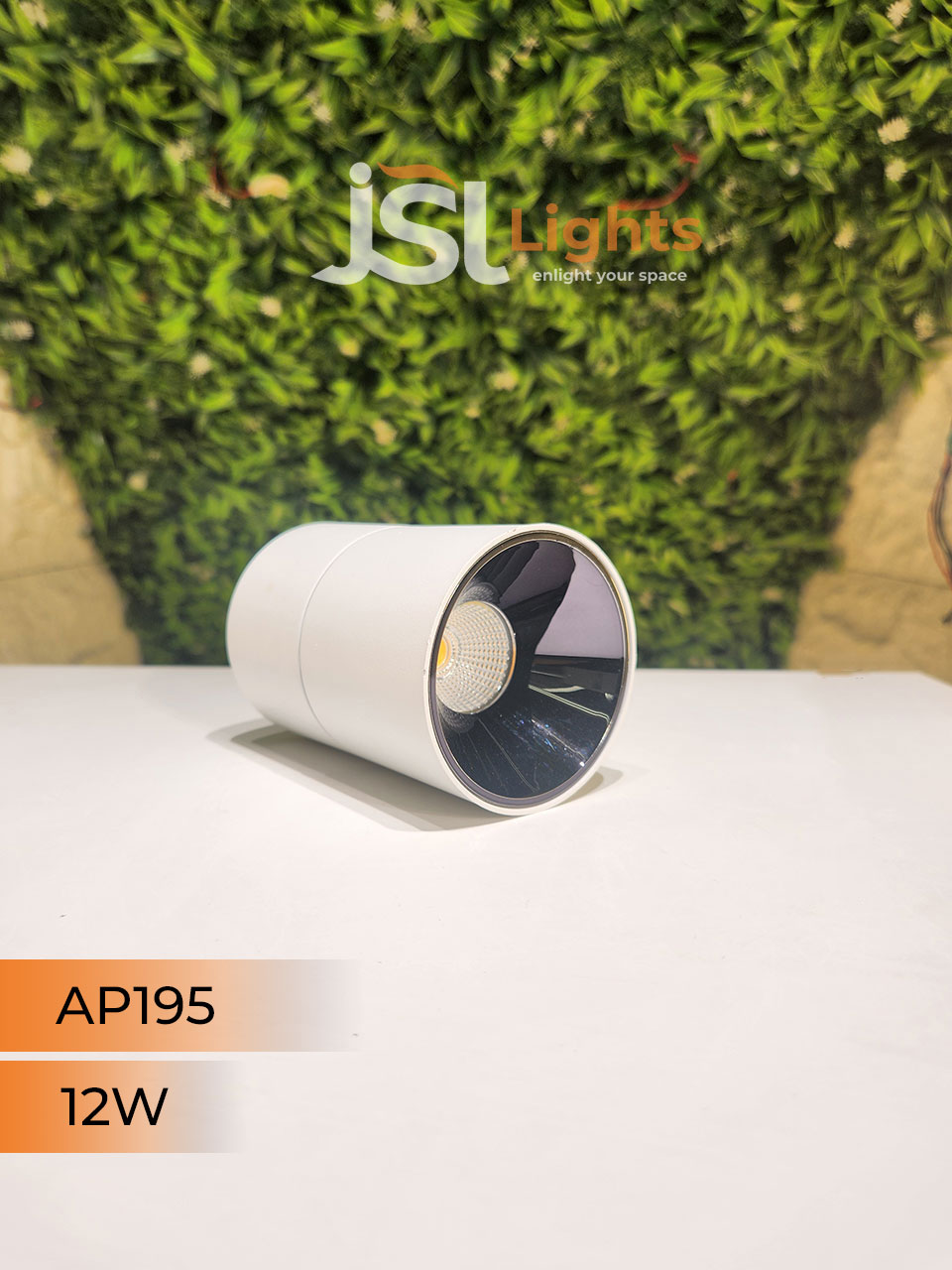12W White Adjustable Surface Cylindrical Light 195 with Rose Gold Reflector Surface Cylinder