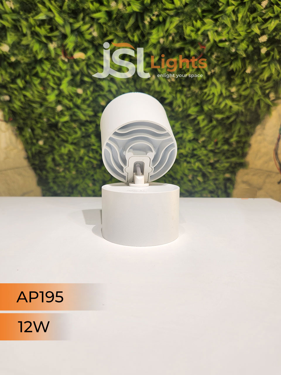 12W White Adjustable Surface Cylindrical Light 195 with Rose Gold Reflector Surface Cylinder