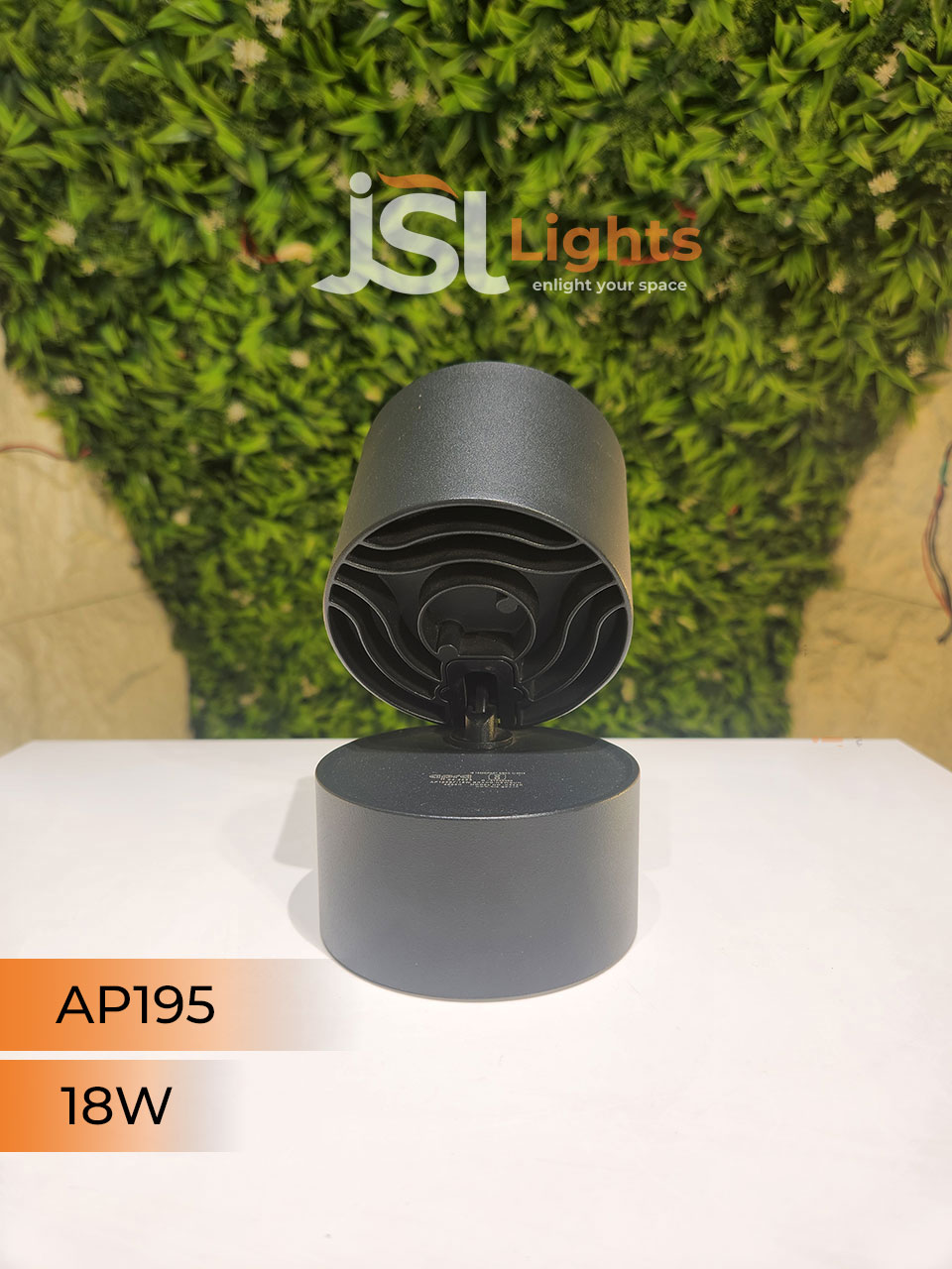 18W Black Adjustable Surface Cylindrical Light 195 with Rose Gold Reflector Surface Cylinder