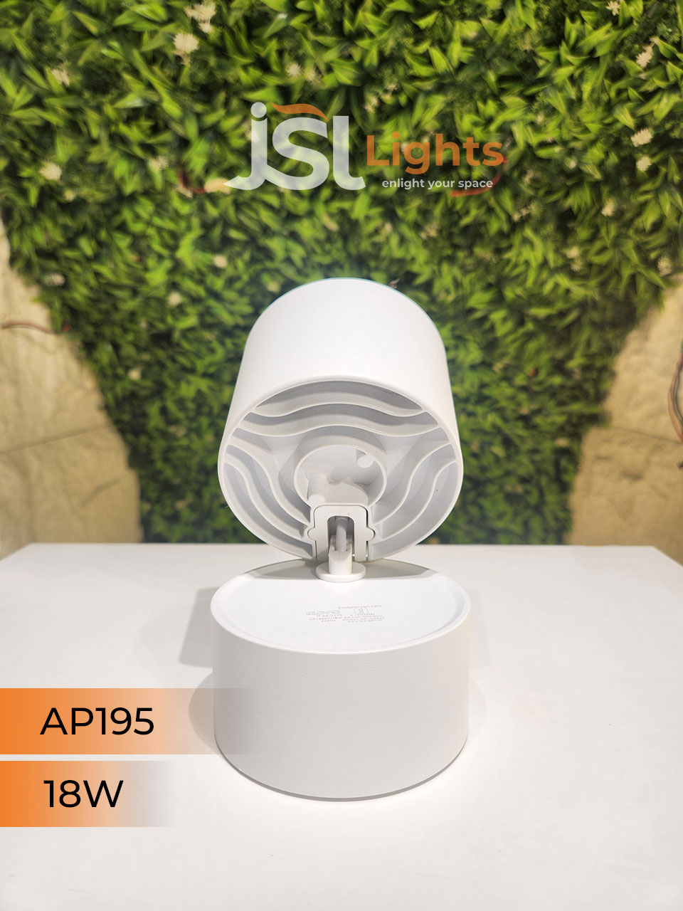 18W White Adjustable Surface Cylindrical Light 195 with Rose Gold Reflector Surface Cylinder
