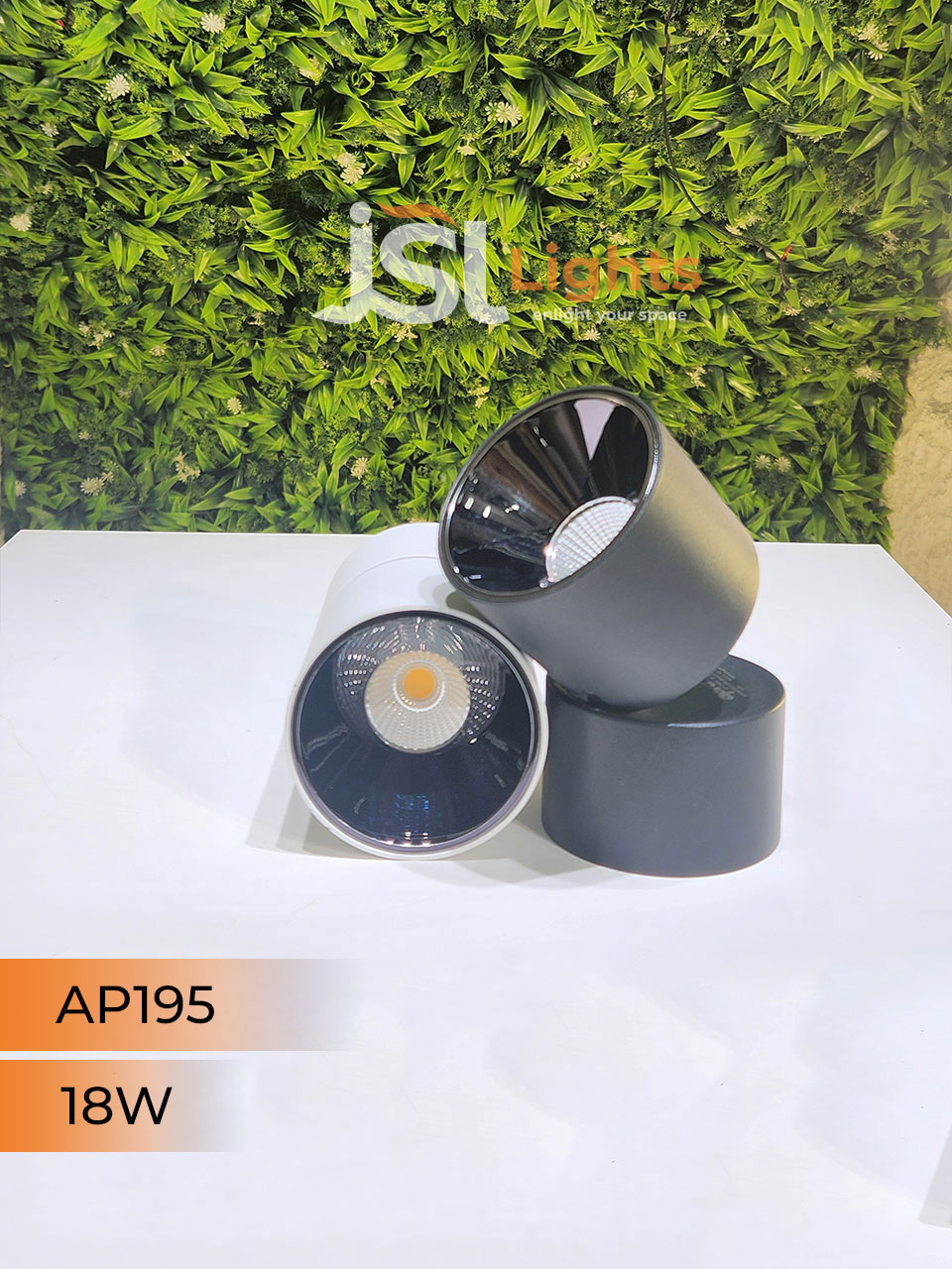 18W White Adjustable Surface Cylindrical Light 195 with Rose Gold Reflector Surface Cylinder