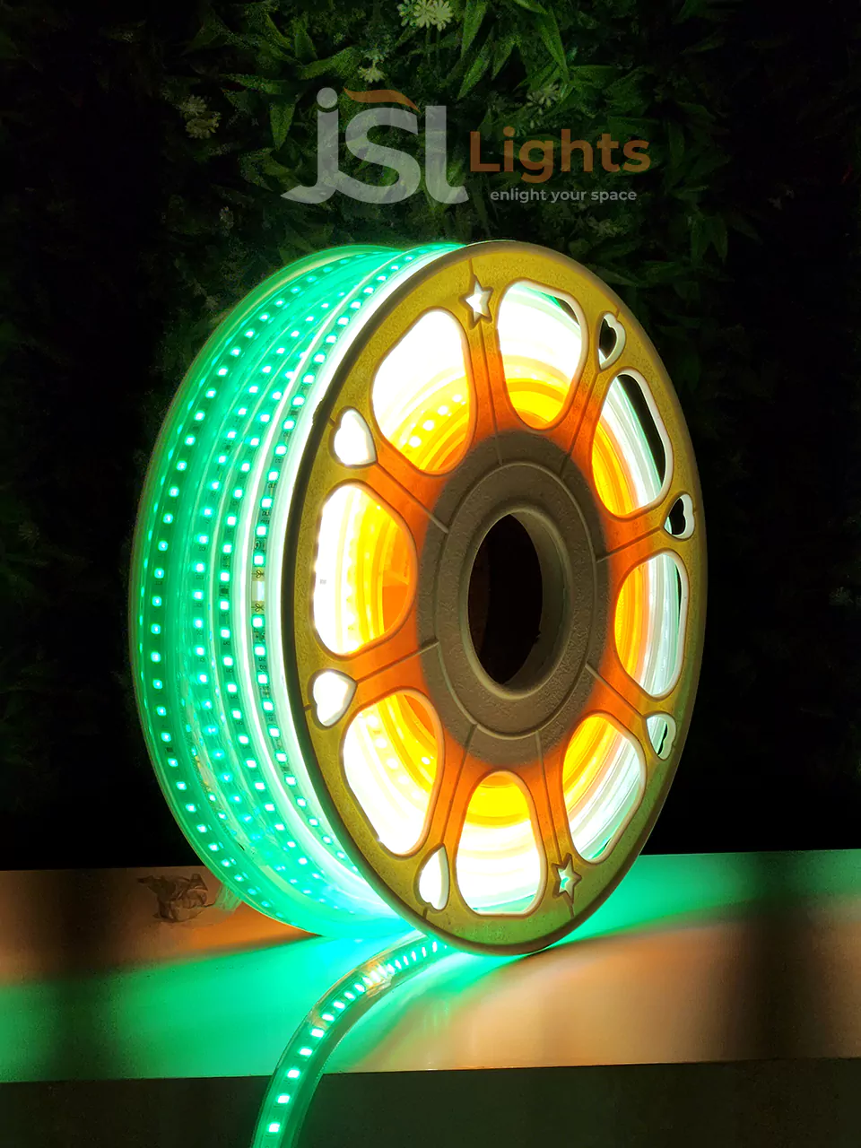 120 LED Tiranga Street Pole Light 2835 SMD Tiranga Rope Light 18 Meter Roll IP65 Indian Flag Light