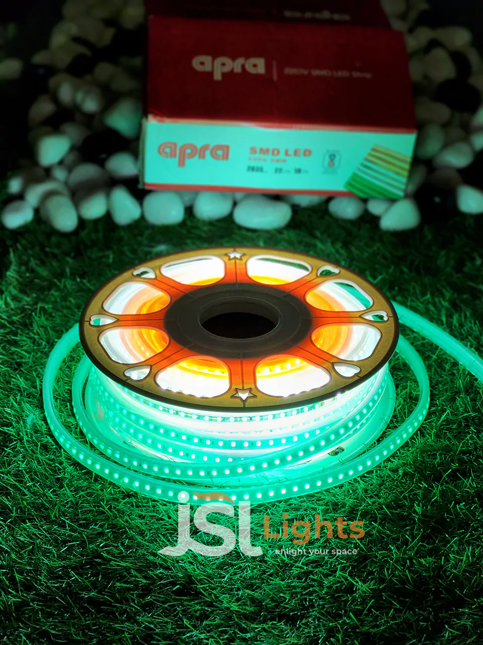 120 LED Tiranga Street Pole Light 2835 SMD Tiranga Rope Light 18 Meter Roll IP65 Indian Flag Light ON