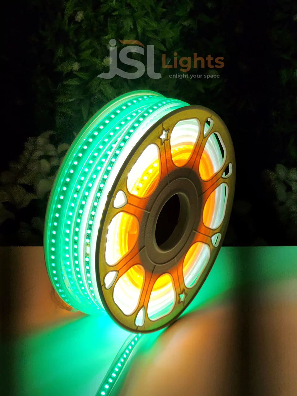 120 LED Tiranga Street Pole Light 2835 SMD Tiranga Rope Light 18 Meter Roll IP65 Indian Flag Light