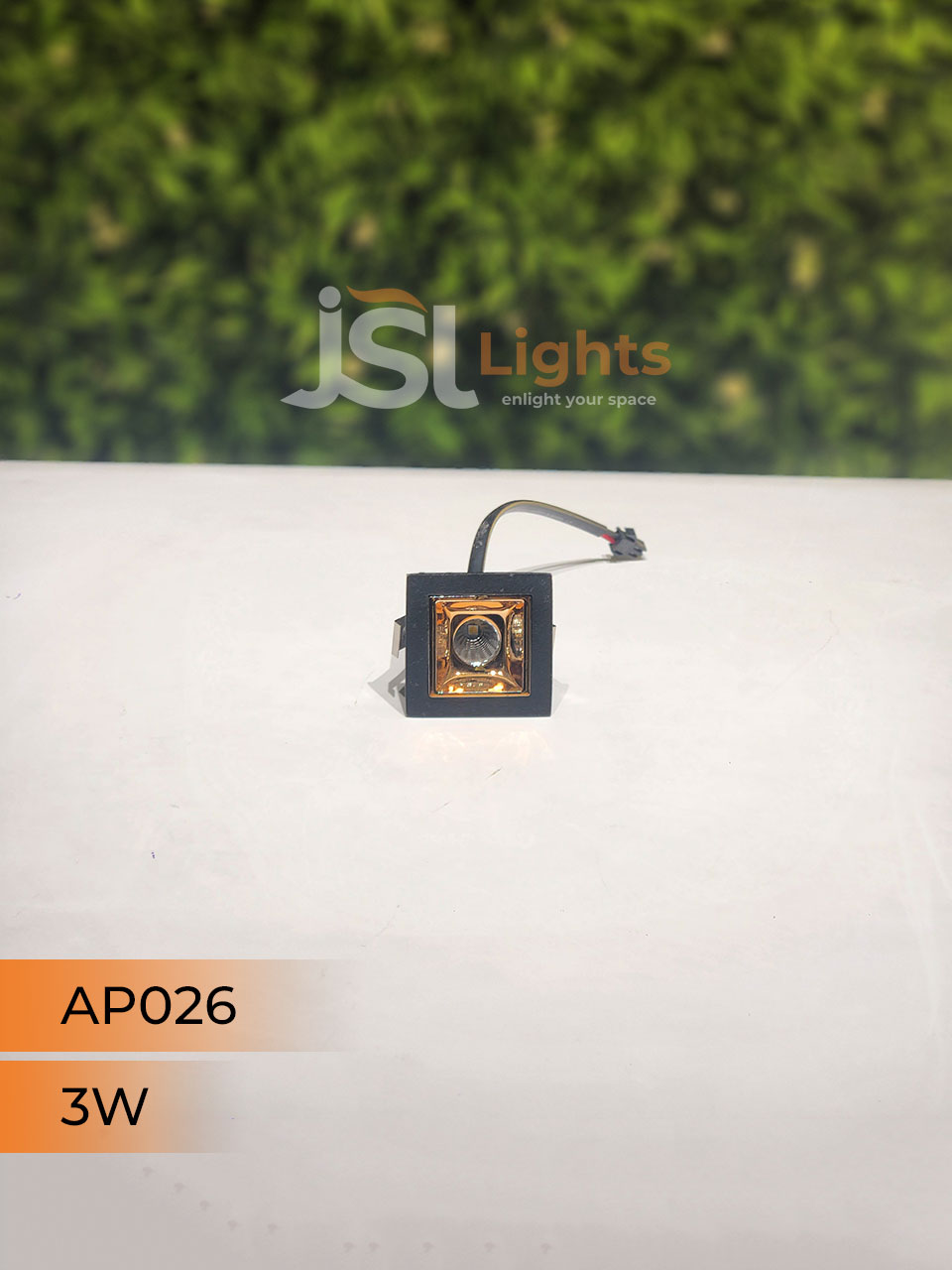3W Black Linear Architectural Light Ceiling Spotlight with Rosegold Reflector and Driver (AP026)