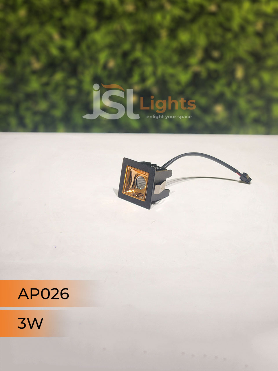 3W Black Linear Architectural Light Ceiling Spotlight with Rosegold Reflector and Driver (AP026)