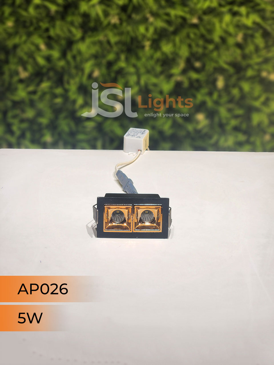 5W Black Linear Architectural Light Ceiling Spotlight with Rosegold Reflector and Driver (AP026)