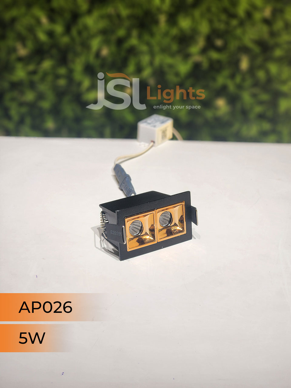 5W Black Linear Architectural Light Ceiling Spotlight with Rosegold Reflector and Driver (AP026)