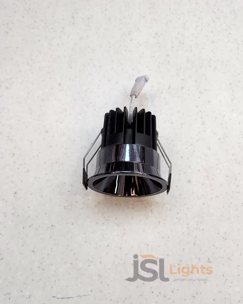 12W Gun Black Deep Recessed COB Downlight Spotlight 2015A for Home Ceiling with Driver