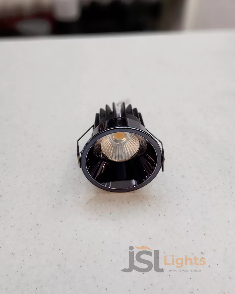 12W Gun Black Deep Recessed COB Downlight Spotlight 2015A for Home Ceiling with Driver