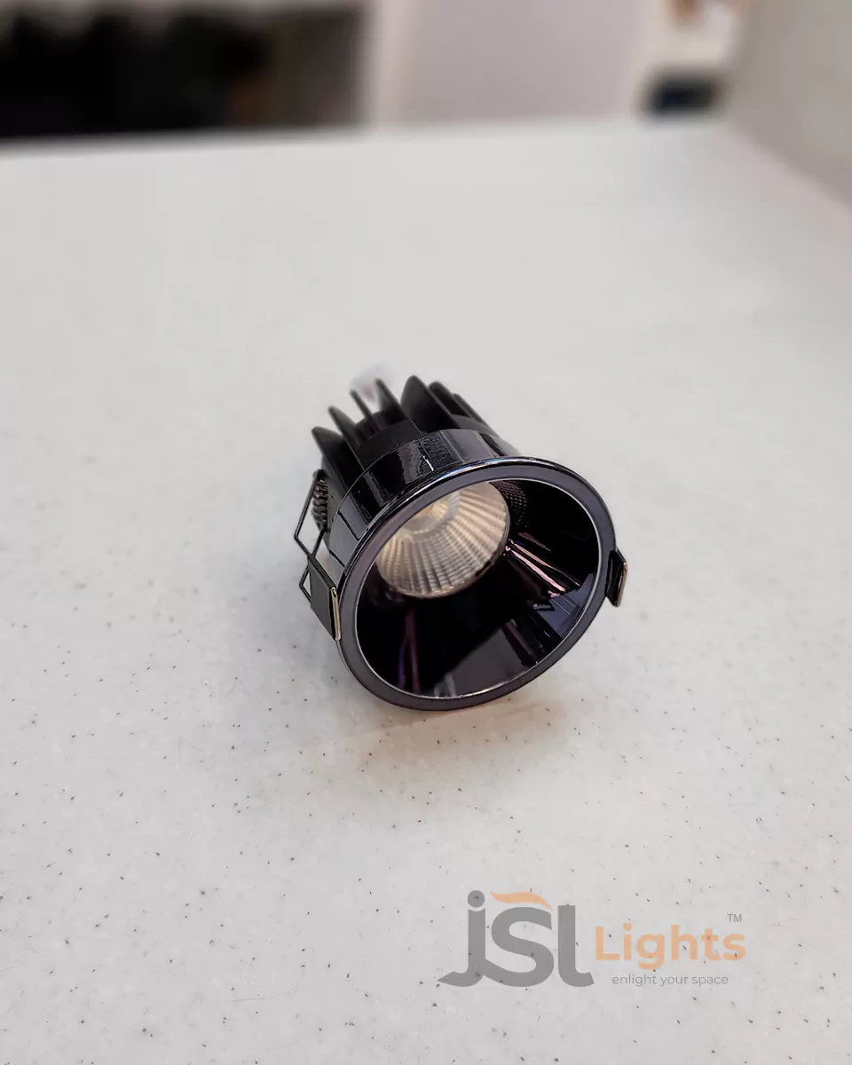 12W Gun Black Deep Recessed COB Downlight Spotlight 2015A for Home Ceiling with Driver