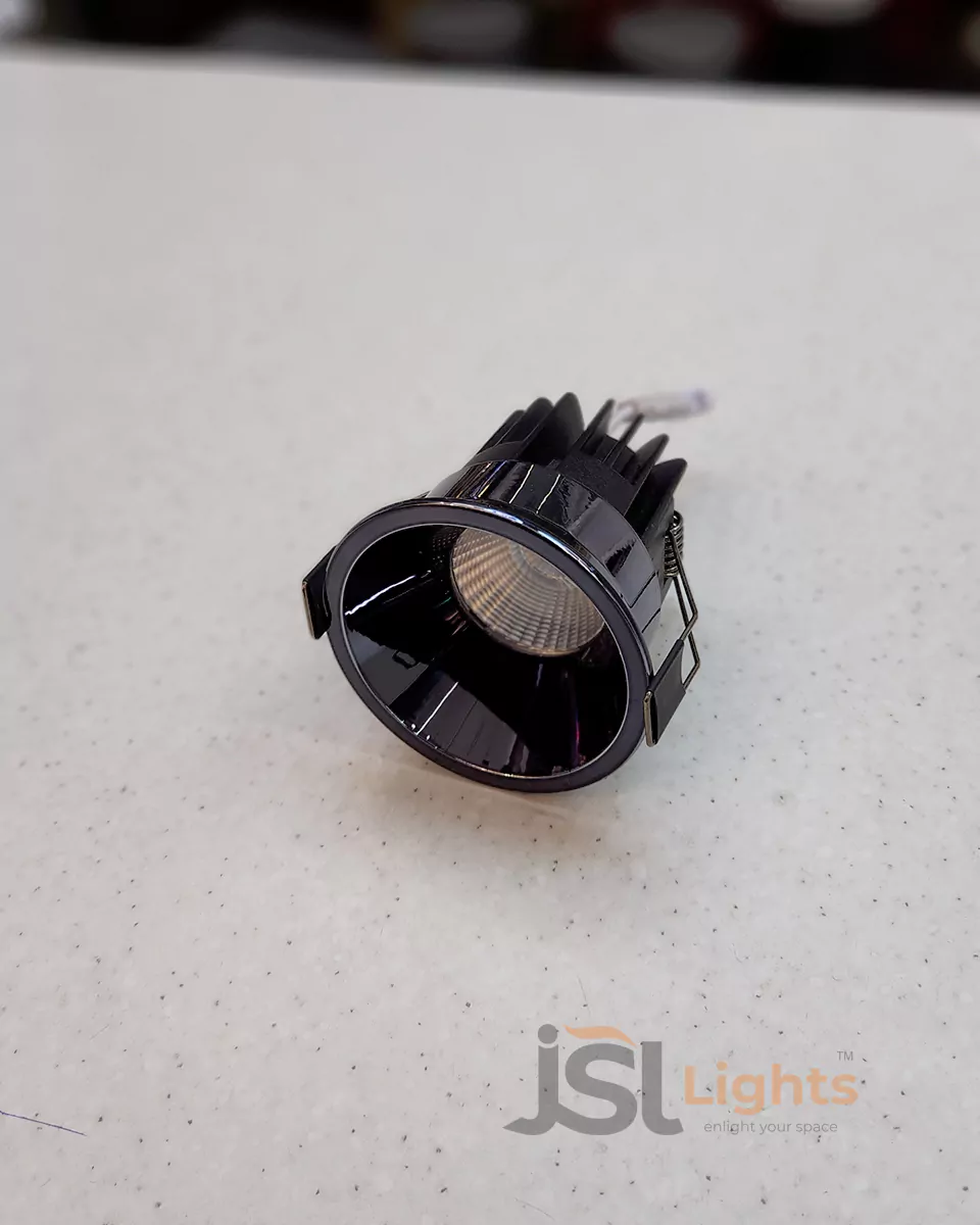 12W Gun Black Deep Recessed COB Downlight Spotlight 2015A for Home Ceiling with Driver