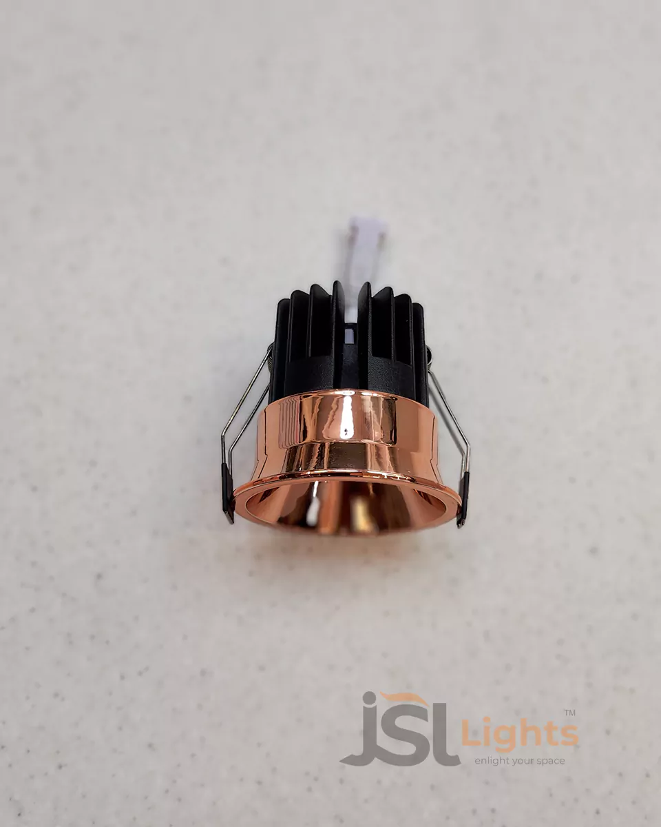 12W Rose Gold Deep Recessed COB Downlight Spotlight 2015A for Home Ceiling with Driver