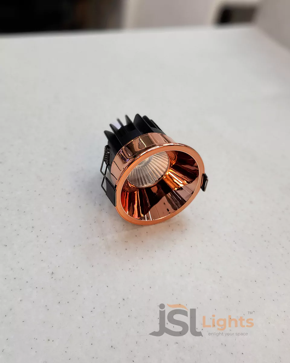 12W Rose Gold Deep Recessed COB Downlight Spotlight 2015A for Home Ceiling with Driver