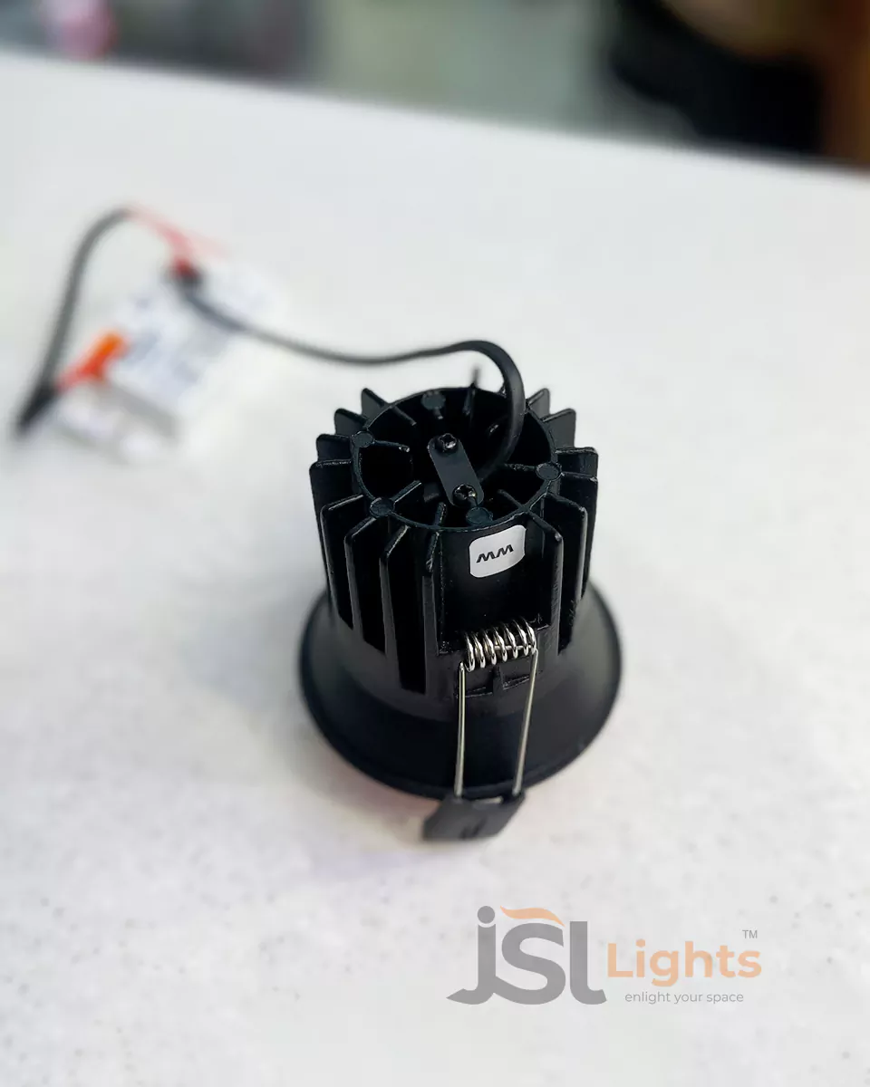 12W Black Body Deep Recessed Tunable COB Downlight 20622 Ceiling Spotlight with Rose Gold Reflector