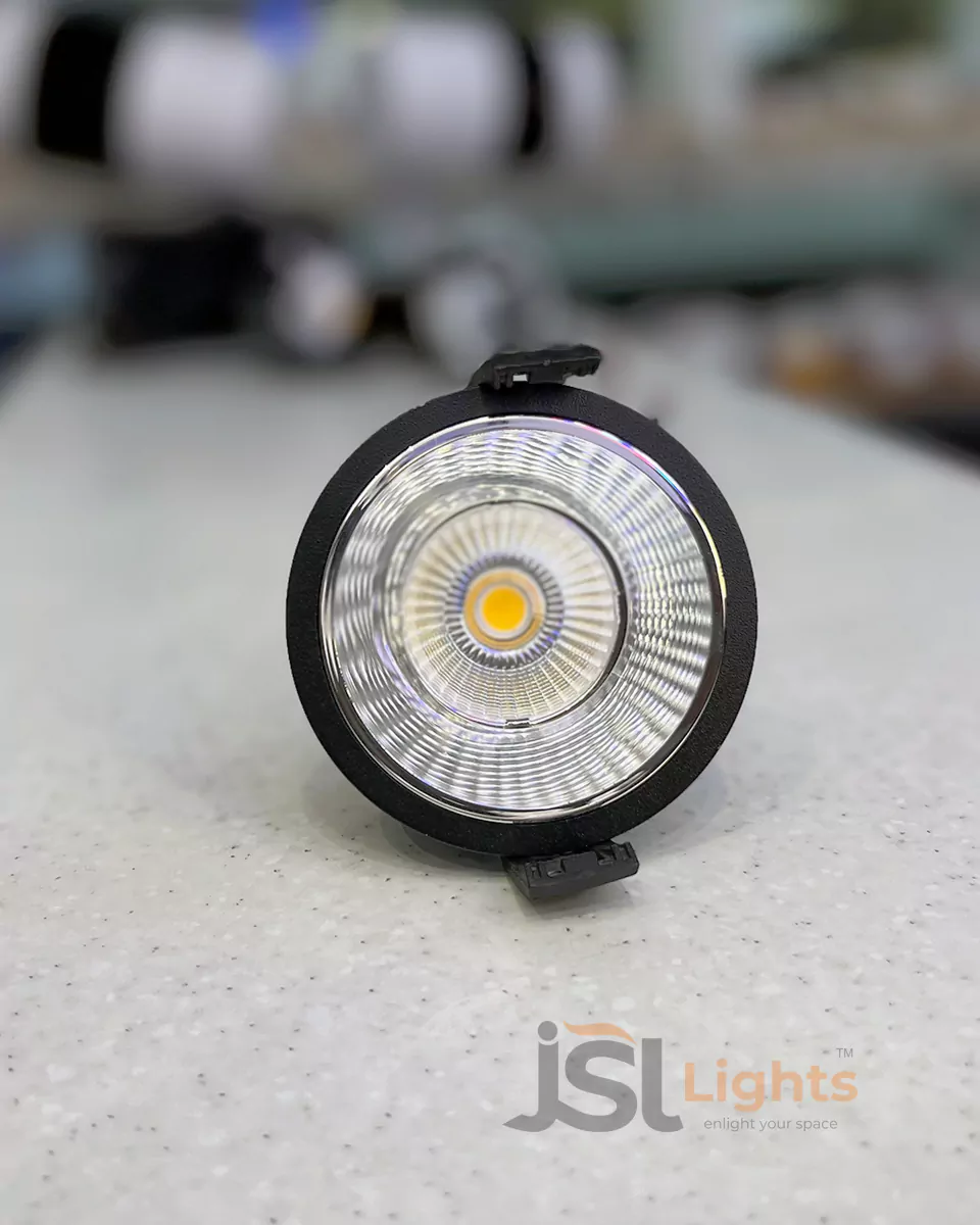12W Black Body Deep Recessed Tunable COB Downlight 20623 Ceiling Spotlight with Silver Reflector