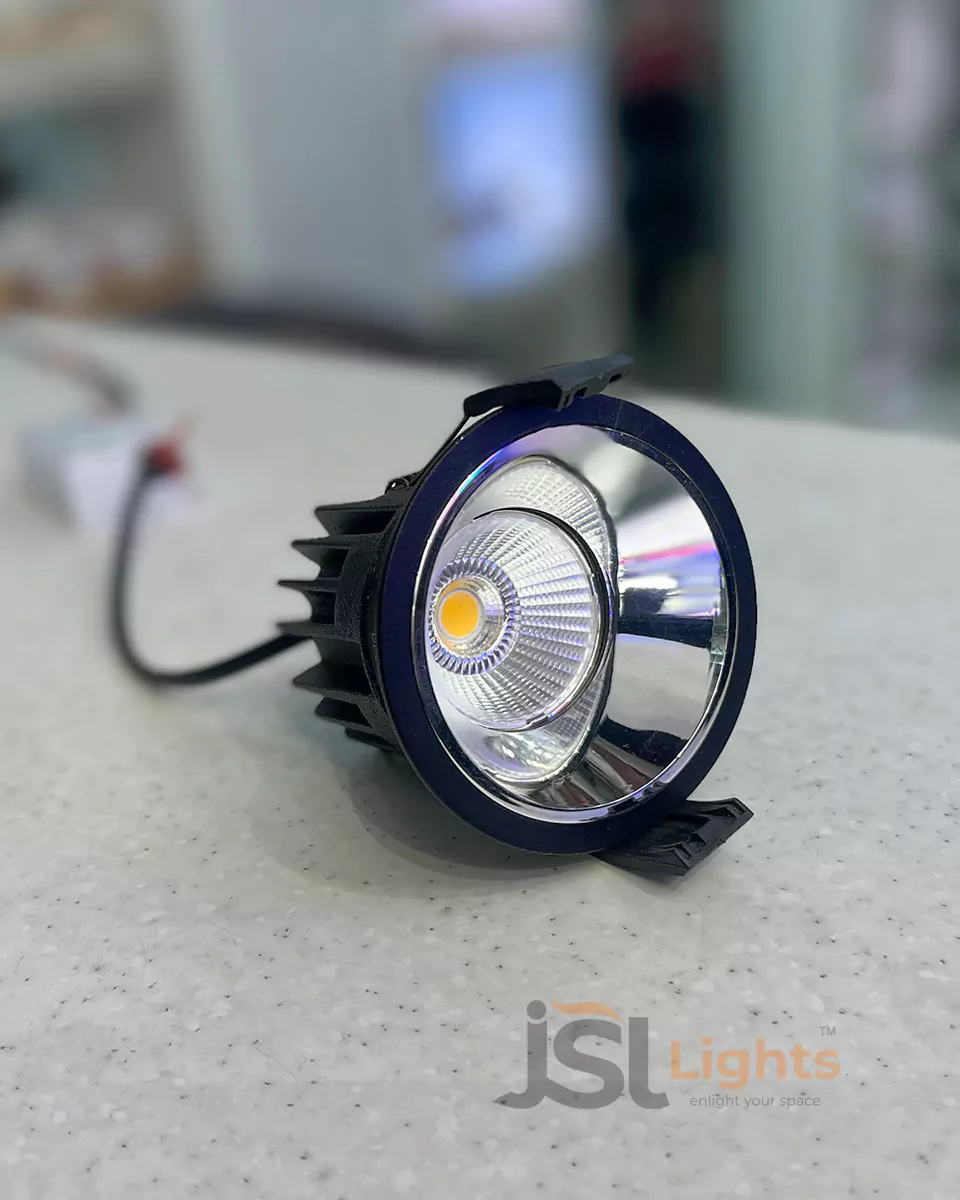 12W Black Body Deep Recessed Tunable COB Downlight 20623 Ceiling Spotlight with Silver Reflector