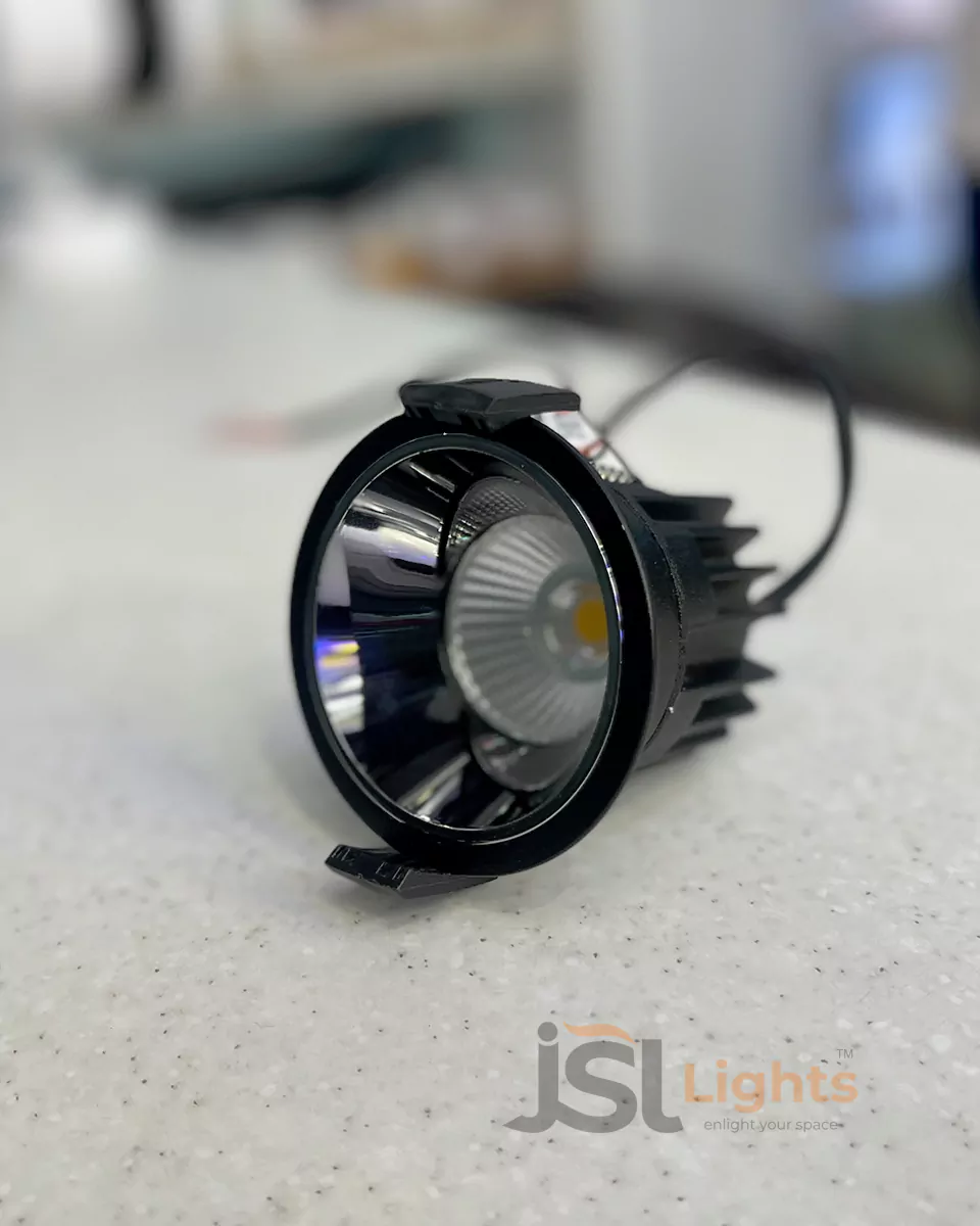 12W Black Body Deep Recessed Tunable COB Downlight 20626 Ceiling Spotlight with Perl Black Reflector