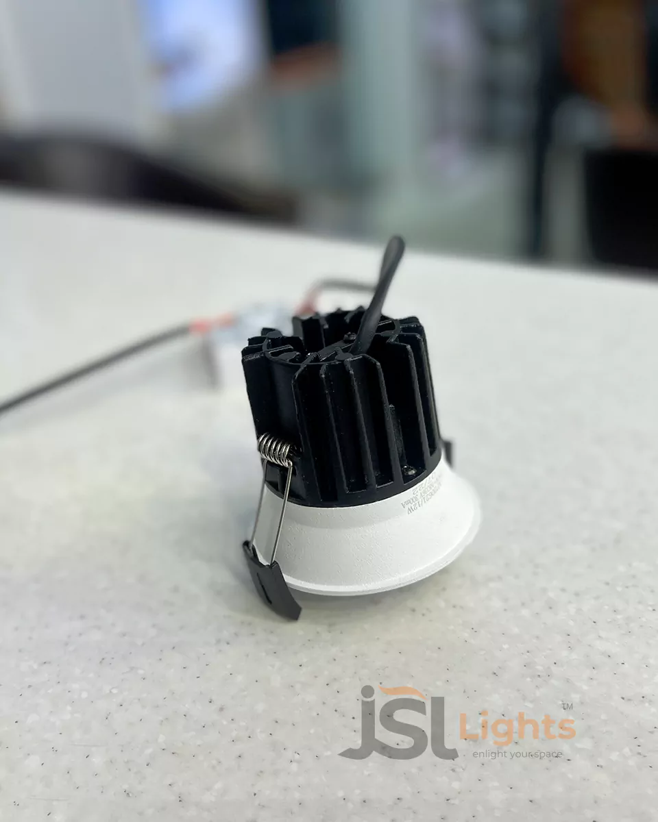 12W White Body Deep Recessed Tunable COB Downlight 20626 Ceiling Spotlight with Perl Black Reflector Aora