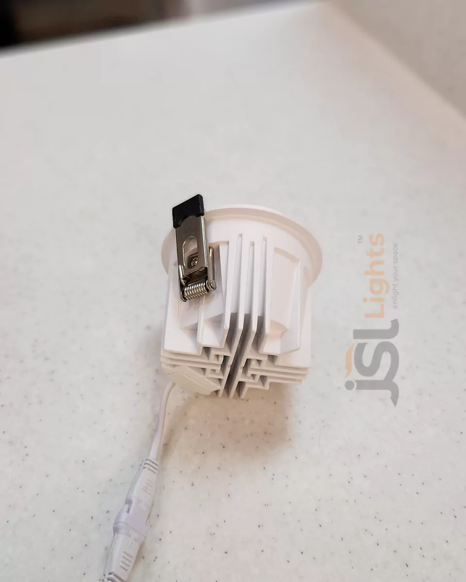 12W White Deep Recessed COB Downlight 2058 Ceiling Spotlight with Perl Black Reflector and Driver