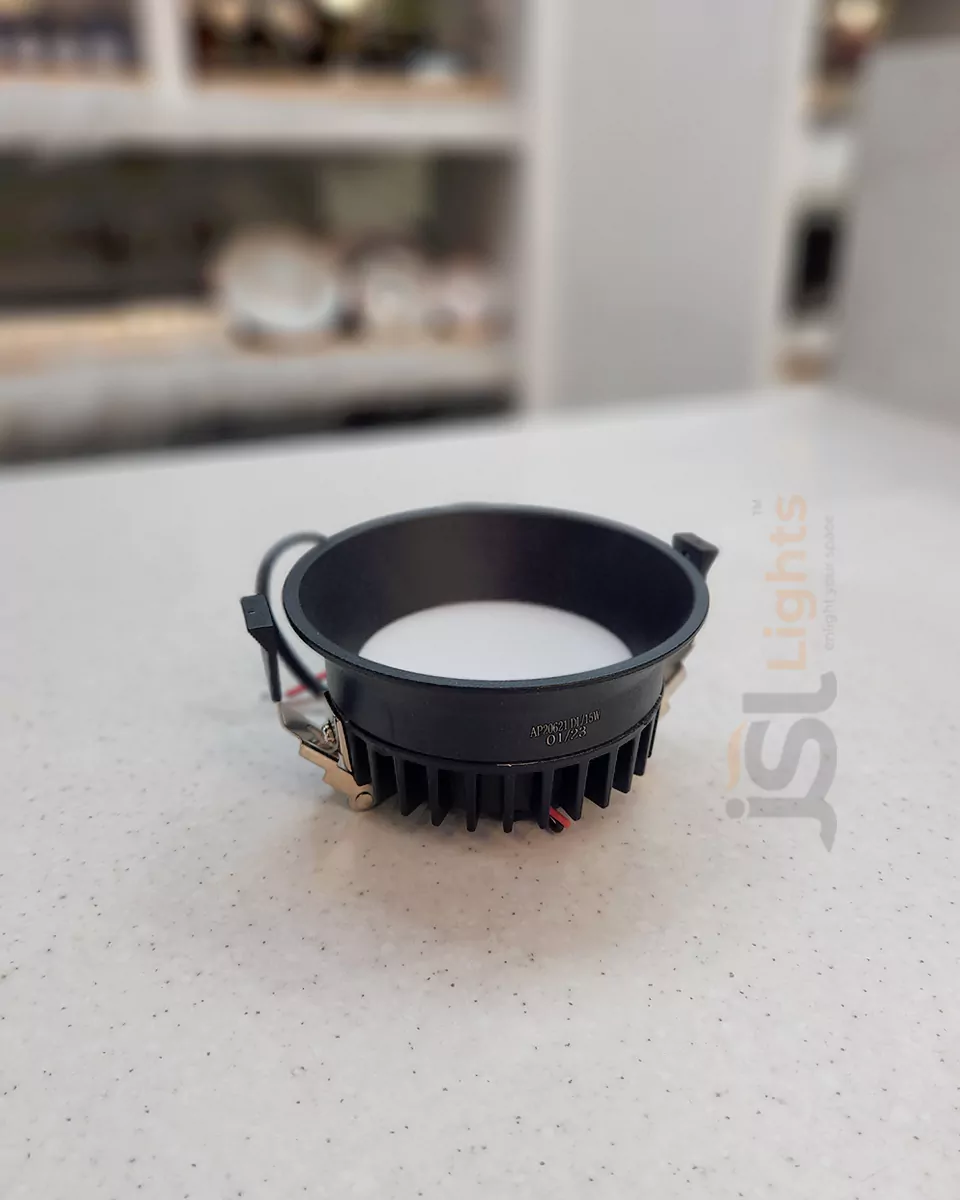 15W Apra Black Deep Recessed Downlight 20621 DL for Indoor Ceiling Recessed Downlight Aluminium Body