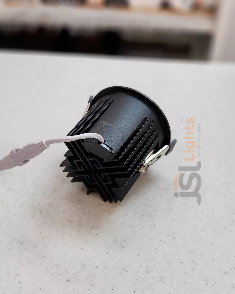18W Black Deep Recessed COB Downlight 2058 Ceiling Spotlight with Perl Black Reflector and Driver