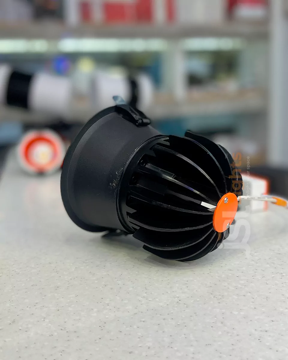 30W LX Black Deep Recessed COB Downlight 465 with RoseGold Reflector Ceiling Spotlight and Driver