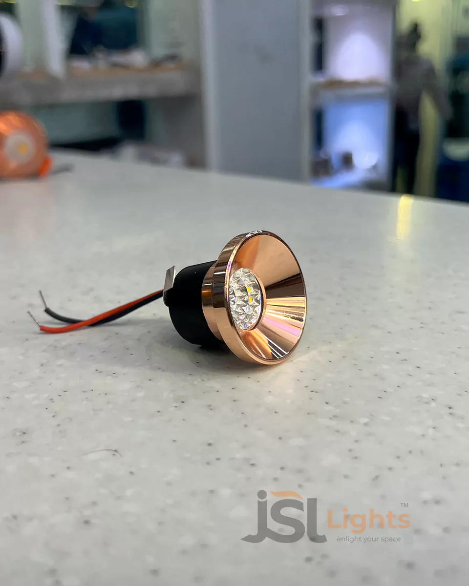 3W LX RoseGold Deep Recessed COB Downlight 341 for Home Ceiling LED Spotlight with Driver