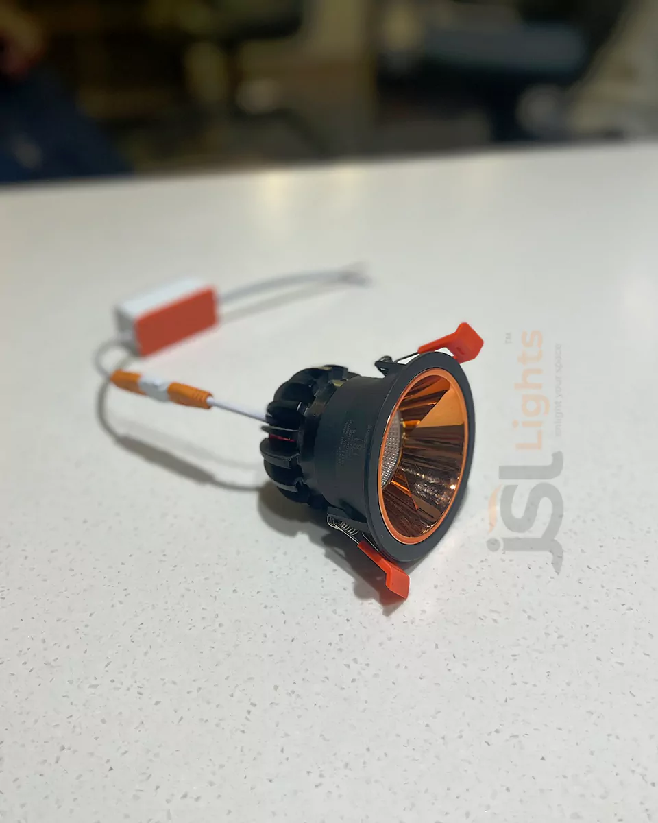 5W LX Black Deep Recessed COB Downlight 465 with RoseGold Reflector Ceiling Spotlight and Driver