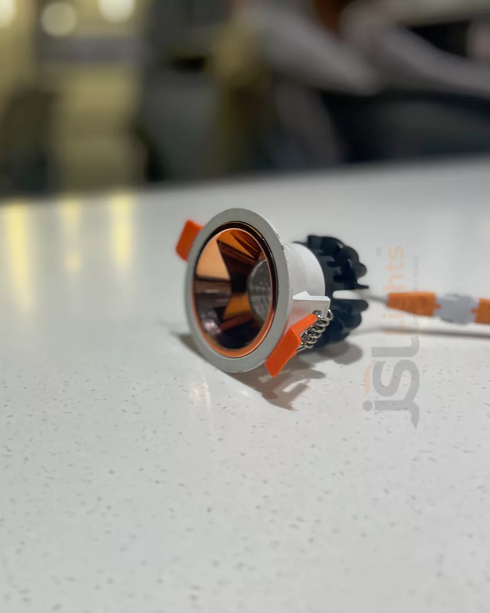 5W LX White Deep Recessed COB Downlight 465 with RoseGold Reflector Ceiling Spotlight and Driver