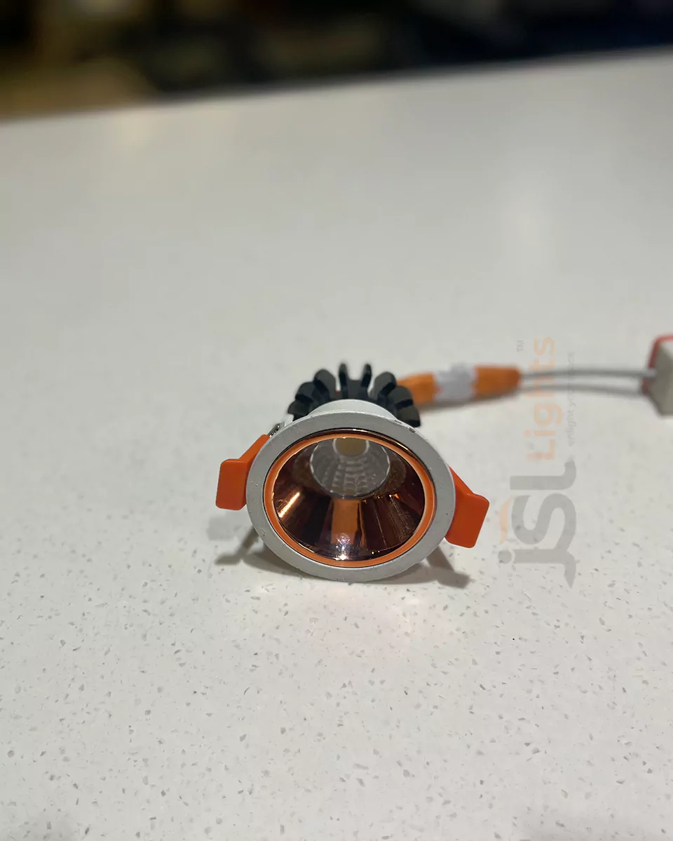 5W LX White Deep Recessed COB Downlight 465 with RoseGold Reflector Ceiling Spotlight and Driver