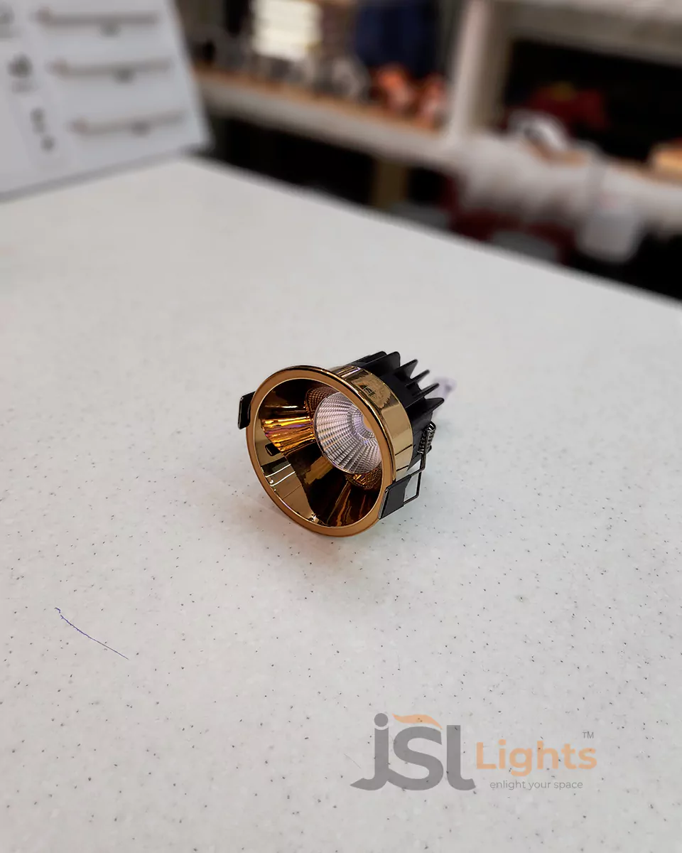 7 Watt Champagne Gold Recessed COB Downlight Spotlight 2015A for Home Ceiling with Driver
