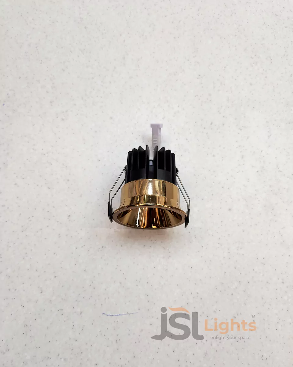 7 Watt Champagne Gold Recessed COB Downlight Spotlight 2015A for Home Ceiling with Driver