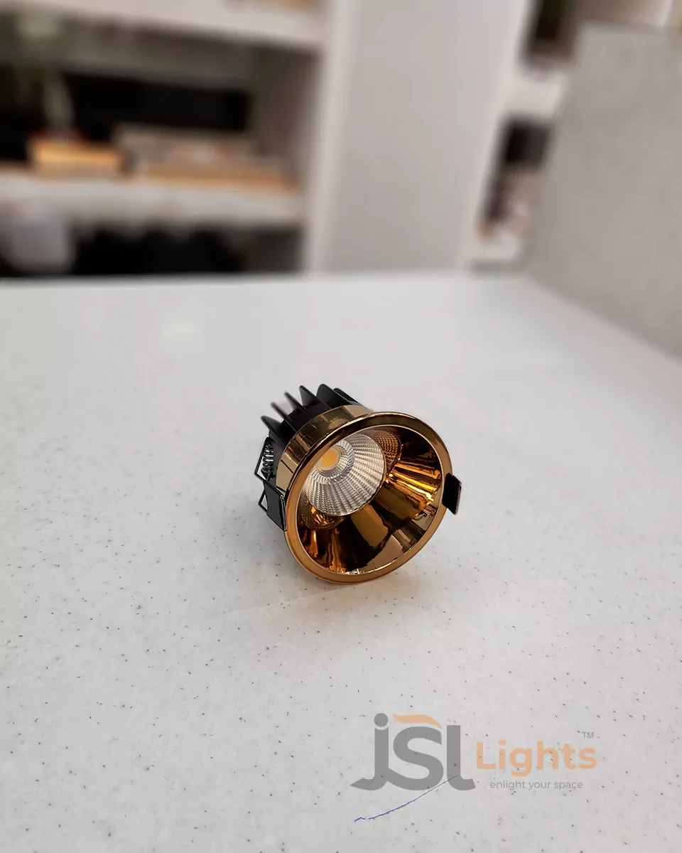 7 Watt Champagne Gold Recessed COB Downlight Spotlight 2015A for Home Ceiling with Driver