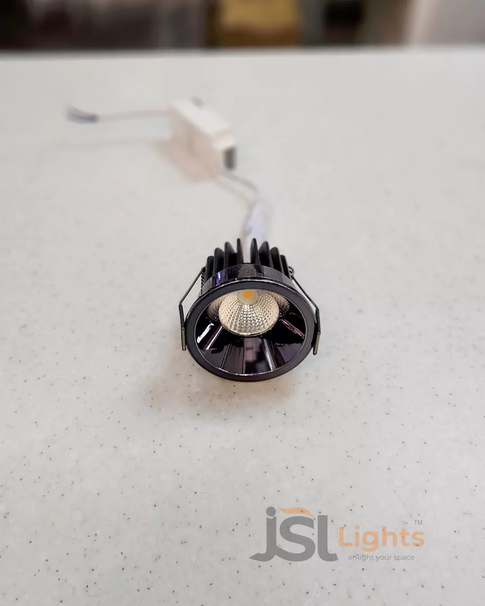 7 Watt Gun Black Recessed COB Downlight Spotlight 2015A for Home Ceiling with Driver