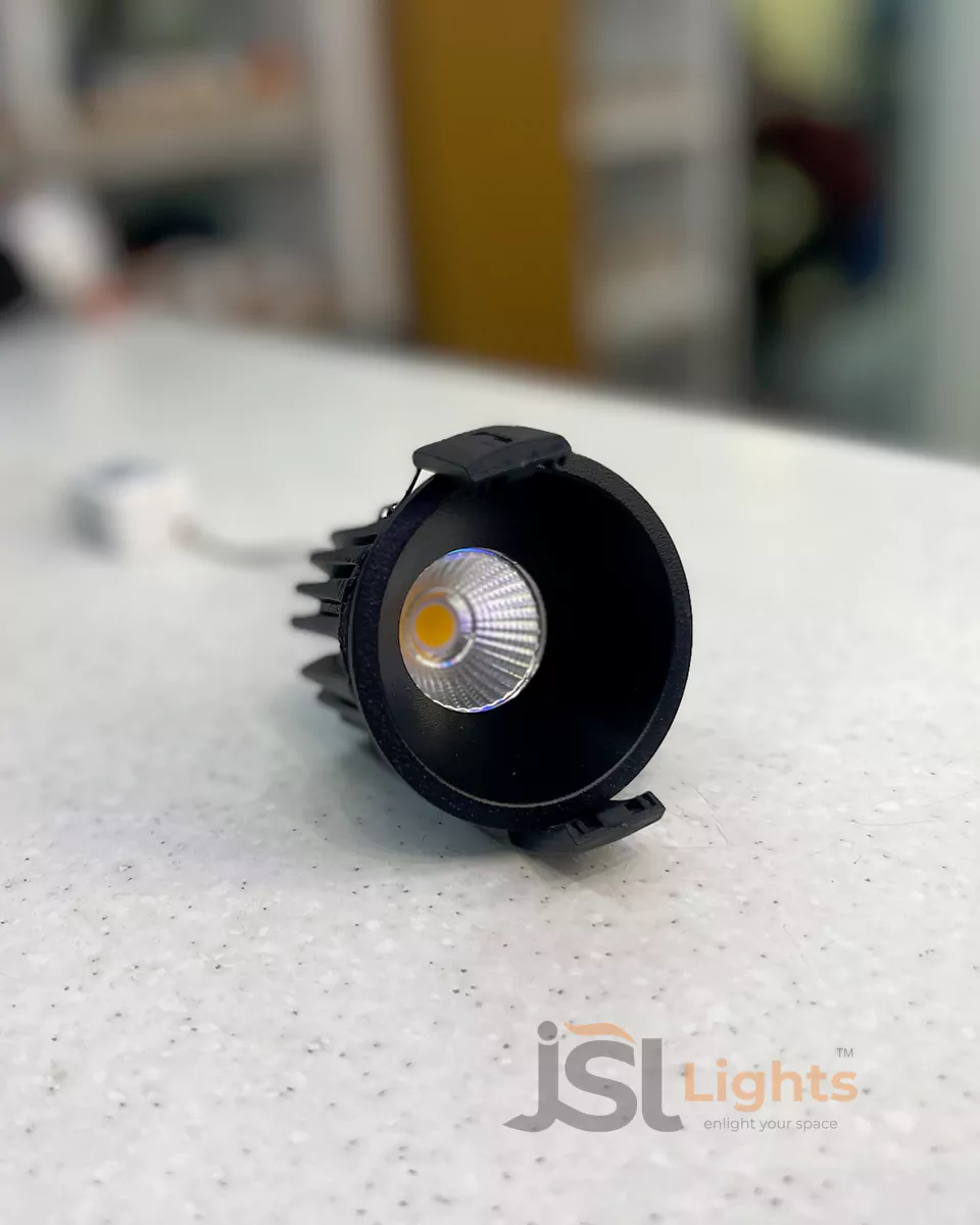 7W Black Body Recessed COB Downlight for Ceiling 20621 Spotlight
