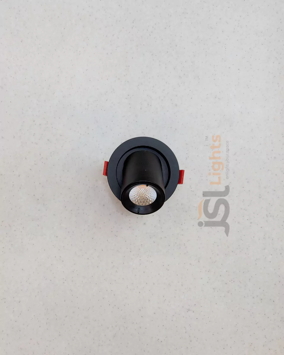 8W Black Deep Recessed Wall Mounted COB Pop Up Downlight 8108 Ceiling 360 Degree Adjustable Spotlight